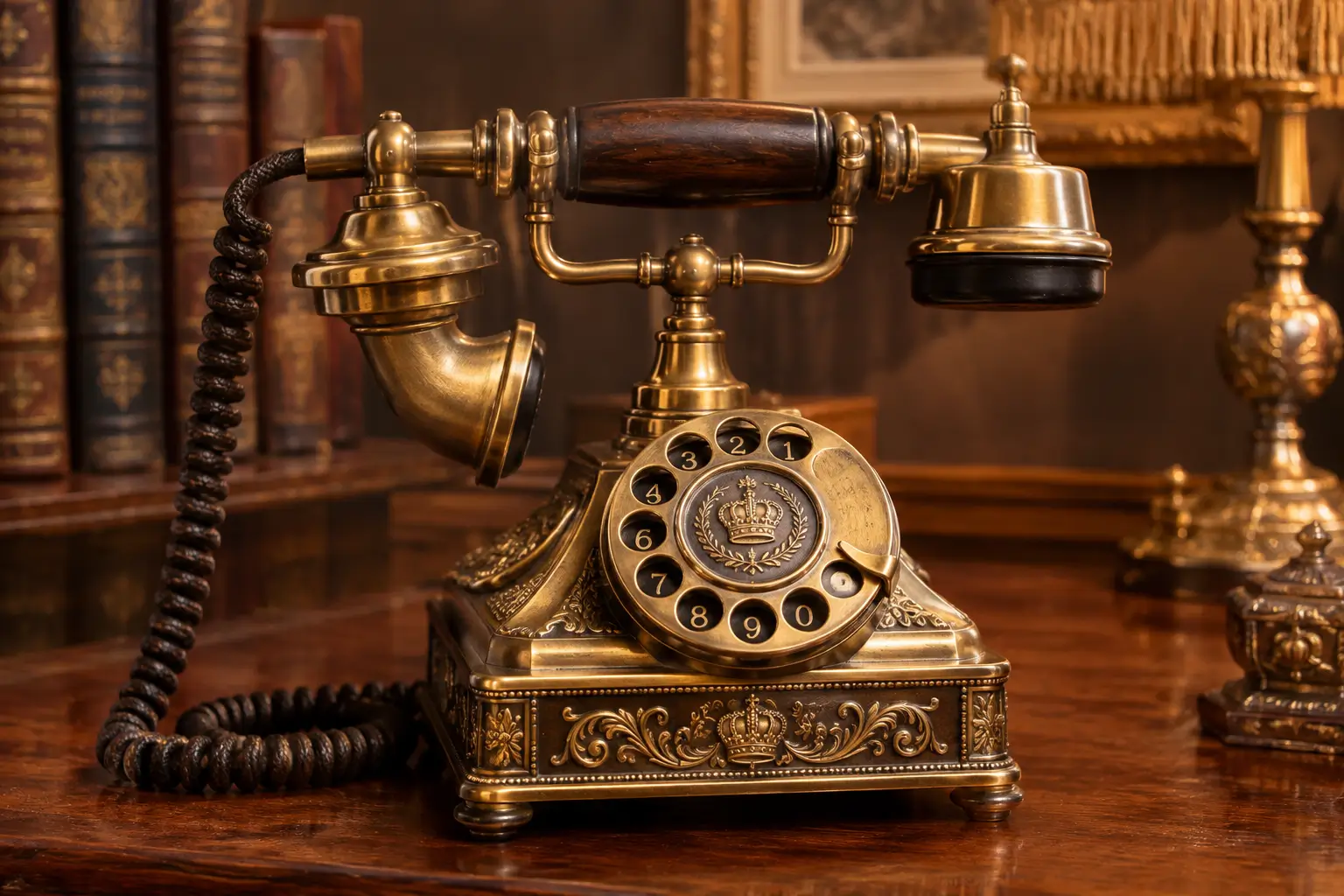 The Royal Windsor Rotary Telephone (1950s Colonial Brass Edition)